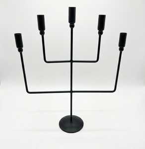Candelabro Moderno de Hierro Negro con Cinco Brazos para Decoración del Hogar, Portavelas para Decoración Navideña, Hecho a Mano, Encantador - Product Image 6