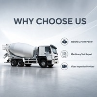 Camion malaxeur à béton HOWO 8m3 10m3 6x4 avec moteur Weichai 274KW, rapport d'essai de la machinerie, camion de construction à vendre