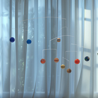 Conception la plus vendue à faible coût système solaire de suspension multicolore en plastique décorer décoration de pendentif Autre décoration de la maison