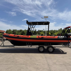 Barco de costilla deportiva Hypalon de PVC de 25 pies, inflable de lujo de <span class=keywords><strong>8</strong></span> <span class=keywords><strong>metros</strong></span> con certificación CE de aluminio, para deriva y Pesca - Product Image 1