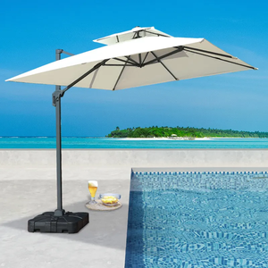Venta caliente 2025 nuevo práctico Casual aleación de aluminio Hotel playa sombrilla colgante <span class=keywords><strong>Patio</strong></span> jardín playa sombrilla al aire libre