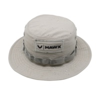 Chapeau Bob Ventilé Imperméable de Haute Qualité avec Patch en Caoutchouc Soudé par Ultrasons Personnalisé et Cordon Amovible