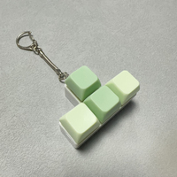 Testeur de clavier mécanique aux couleurs macaron lumineuses, bouton anti-stress, porte-clés, clicker de doigt pour soulager le stress