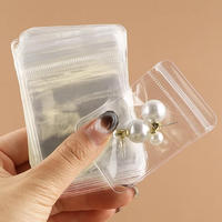 Sac en plastique transparent PVC personnalisé de petite taille avec fermeture éclair pour bijoux et boucles d'oreilles