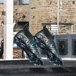 Nuevas Zapatillas de Fútbol de Entrenamiento para Hombre, Diseño Negro Luna Blanca, Tacos AG, Parte Superior de PU y Malla, para Adultos, Profesionales - Product Image 3