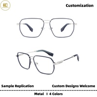 Personnalisation de lunettes de style pilote haut de gamme en métal, monture optique à double pont, fabriquées à la main, lunettes durables pour un usage quotidien, OEM/ODM