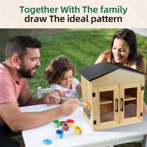 Wooden Outdoor Mail Storage Box Single Double Layer <b>Wall</b> <b>Mounted</b> Patio <b>Display</b> <b>Cabinet</b> For Home Garden Use - Product Image 2