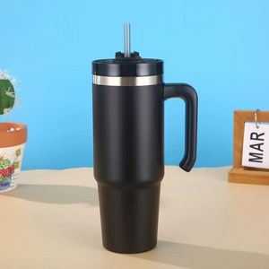 Custom Pattern Printing Supported 20oz 30oz Stainless Steel Vacuum Tumbler Car <b>Travel</b> <b>Mug</b> <b>With</b> <b>Handle</b> Straw - Product Image 5