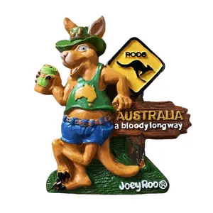 Custom fridge magnets travel Australia Drinking Kangaroo Pile Cairn Decoration gift souvenirs 3D magnet