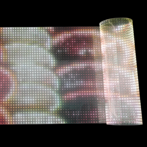 P15 LED Transparent Crystal Film Display glass-mounting Indoor Commercial Artium Signage Advertising - Product Image 3