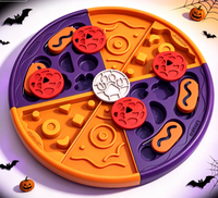 Jouet Puzzle Interactif Personnalisable pour Animaux de Compagnie - Distributeur Lent de Friandises pour Chiens et Chats - Spécial Halloween