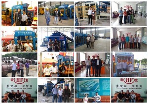 QT4コンクリート中空ブロック製造機 小型手動式 380V/220V 建築レンガ製造機 PLC制御生産ライン - Product Image 5