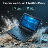 Ordinateur portable entièrement robuste 14/15,6 pouces, PC Windows, AlderLake I5/i7, SSD M.2 PCle, double batterie, 1000 nits, IP65, MIL-STD-810H, pour les travaux sur le terrain