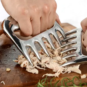 Alta qualità facile da pulire in acciaio inox affettatrice artigli trituratore carne Anti-calore forchetta per carne