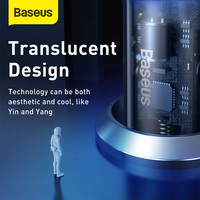 Baseus 65W PD Chargeur de voiture QC 4.0 QC 3.0 Affichage LED Type-C Chargeur rapide pour iPhone 15 Xiaomi
