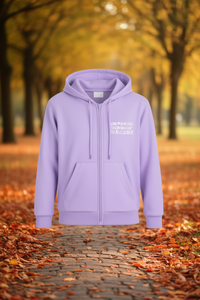 Sudadera con capucha para mujer con cremallera, forro polar, 100% algodón, transpirable, para otoño, corte regular, estampado de letras en la parte delantera - Product Image 2