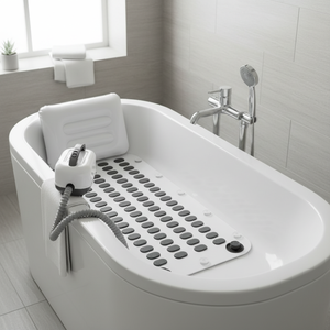 Baignoire de balnéothérapie de version améliorée avec impression de logo personnalisable, nettoyant pour douche en PVC, baignoire à glace avec tapis de massage à bulles - Product Image 1
