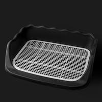 Toilette d'apprentissage pour chien améliorée avec clôture latérale haute, grande grille anti-salissures pour les pattes, portable pour l'intérieur