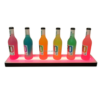 Étagères d'affichage de bouteille d'alcool de 24 pouces LED profondeur 12cm/4.75 "| Étagère d'affichage de boisson alcoolisée éclairée de couleurs RVB de mur flottant LED