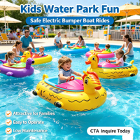 Bateau tamponneur électrique personnalisé OEM, durable, pour jeux aquatiques pour enfants, idéal pour parcs aquatiques et attractions.