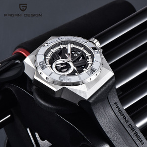 Pagani Design <b>Men's</b> Automatic Mechanical Watch Stainless Steel Case Blue Strap 100m Waterproof Large Dial PD-YS007 - Product Image 3