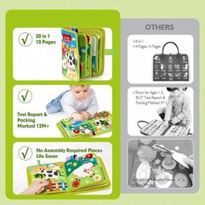 หนังสือสักหลาดฟาร์มสำหรับเด็ก ดีไซน์ใหม่ หนังสือเงียบๆ สำหรับเด็กเล็ก หนังสือเสริมพัฒนาการ หนังสือกิจกรรม ของเล่นเสริมพัฒนาการแบบมอนเตสซอรี่ - Product Image 5
