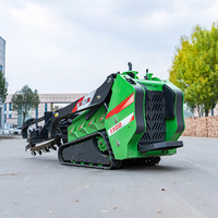 Machine à creuser multifonctionnelle pour mini-chargeuse compacte, avec accessoire trancheuse à chaîne, pour l'irrigation agricole et la pose de câbles