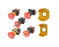 Tombol Stop Darurat Sakelar Tekan 16mm/22mm Cincin Peringatan 1no1nc Tombol Tekan Tahan Air Kontrol Lift dengan Penutup