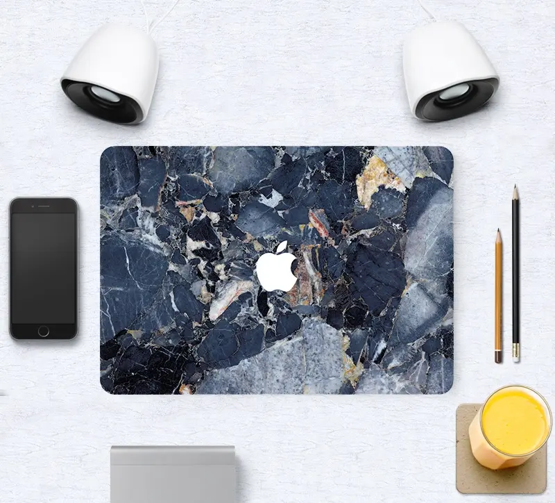 Full Body Laptop Removable Vinyl Skin Marble Sticker For Macbook Pro