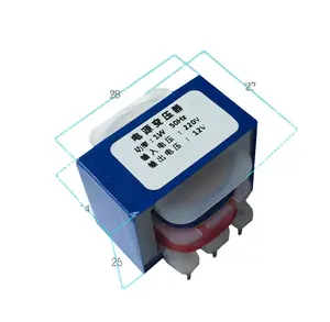 EI28 * 14 5-pin vertical type 1VA input 220 V to 6V 9V 12V 15V 18V 24V pin AC type power transformer