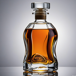 Carafe en verre de luxe personnalisée 200ml 375ml 500ml, <span class=keywords><strong>bouteille</strong></span> de <span class=keywords><strong>vin</strong></span> <span class=keywords><strong>vide</strong></span> en verre plat cristallin <span class=keywords><strong>pour</strong></span> whisky, vodka, rhum - Product Image 1
