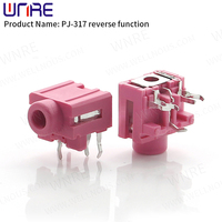 Conector de Audio PJ317 de 3.5 mm, Clavija de 5 Pines, Conector Hembra para Auriculares de un Solo Núcleo