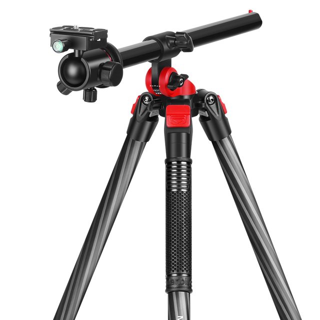 69" Horizontal Overhead Tripod for Carbon Fiber Camera Tripod with Ball Head for Macro Overhead Shooting Detachable Monopod