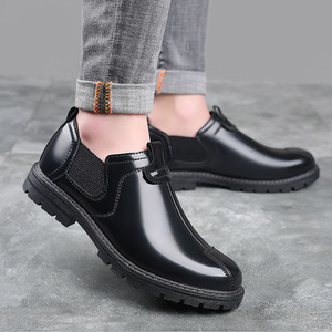 Mocassins en cuir véritable pour hommes, bout rond, à enfiler, doublure en mesh, semelle en caoutchouc, chaussures décontractées toutes saisons - Product Image 4