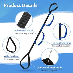 Fournitures de thérapie de réadaptation : Sangle d'assistance pour le levage des jambes, Sangles de lit, Sangle de main, Boucle de pied de remplacement pour équipement de genou et de hanche - Product Image 2