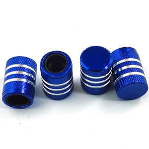Capuchon de valve en alliage d'aluminium 17 mm, style américain, pour pneus de voiture sans chambre à air, couleurs bleu, noir, rouge, gris - Product Image 5