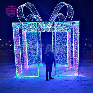 Caja de regalo con luz LED en forma de arco, impermeable IP65, hecha a medida, para interiores y exteriores, para Navidad y diversas decoraciones festivas. - Product Image 2