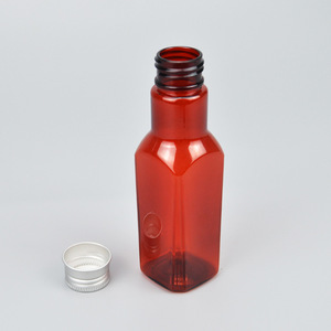 Pet Square <b>Bottle</b> 100Ml <b>Light</b> Proof Screw Cap <b>For</b> Medicine Packaging - Product Image 2