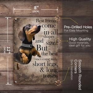 Panneau métallique Teckel aux pattes courtes et au torse long, cadeau pour les amoureux des animaux, pour les propriétaires <span class=keywords><strong>de</strong></span> chiens, décoration pour la maison, la cuisine, le bureau - Product Image 5