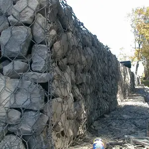 Leadwalking 2.0*0.5*0.5 Size Metal Gabion Mesh Cage Factory Corrosion Prevention Plastic Coated Hexagonal Gabion