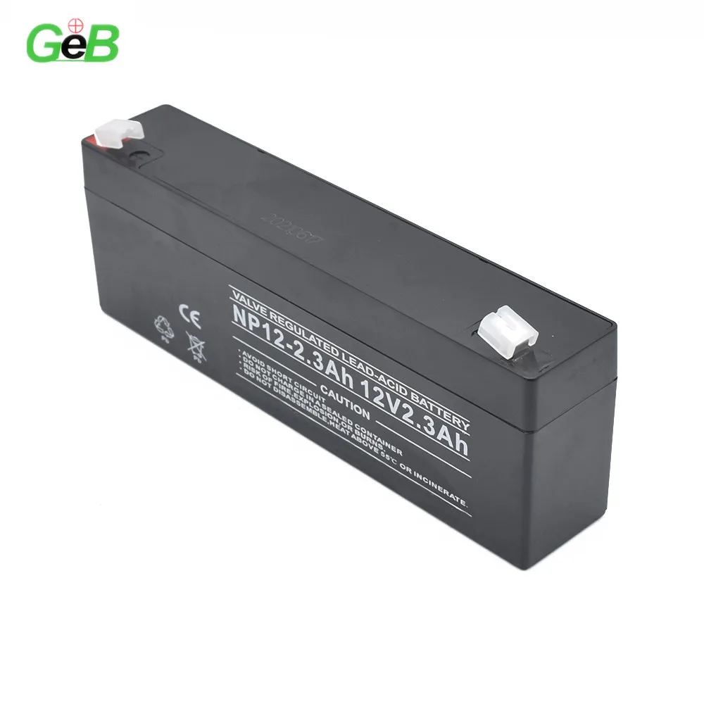 แบตเตอรี่กรดตะกั่ว24V 36V 48V พร้อมปลอกตะกั่วจากโรงงานแบตเตอรี่กรด GEB 6V 12V 2.3Ah 4.5Ah 5Ah 9Ah 18Ah