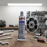Sellador de Silicona RTV de Alta Temperatura 3+3, Color Negro, Adhesivo de Baja Volatilidad para Uso en Construcción