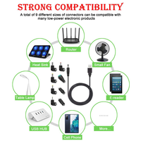 Kabel Daya Router USB Universal 5V ke 12V DC 5.5*2.1 Kabel Data Wifi Kabel Step-up untuk Berbagai Perangkat