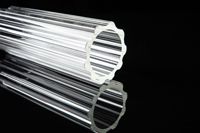 Tube de diffuseur acrylique fileté par gel transparent taille Standard de 50mm pour tube de tuyaux en PC poli à lumière LED avec thème de mascotte