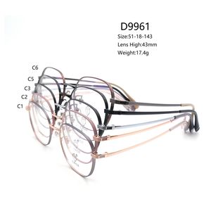 กรอบแว่นตาเมมโมรี่เมทัล D9961 น้ำหนักเบา ทนทาน ทันสมัย ดีไซน์ยืดหยุ่นเพื่อความสบาย - Product Image 6