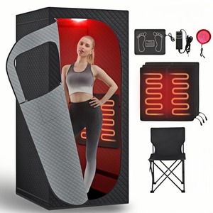 <span class=keywords><strong>Sauna</strong></span> de Infrarrojos Portátil Eléctrica para el Hogar, Terapia de Luz Roja para Todo el Cuerpo, <span class=keywords><strong>Sauna</strong></span> Seca de Lujo <span class=keywords><strong>en</strong></span> Forma de Cubo y Sala de Relajación - Product Image 2