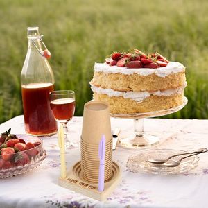 Multi-cảnh sử dụng đánh dấu cốc của bạn tổ chức cốc bằng gỗ chủ với đánh dấu khe cắm cho cốc giấy dùng một lần - Product Image 6