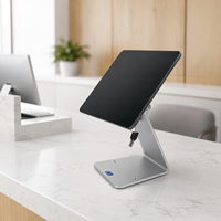 Kilitlenebilir Tablet POS Standı 7-16 İnç Hırsızlığa Karşı Evrensel Tutucu 270 °   Perakende Restoran Tezgahı için Gizli Kablolama Sistemi PS-17