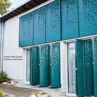 Panneau mural en aluminium perforé sculpté de haute qualité, revêtu de PVDF, pour bardage extérieur à persiennes réglables