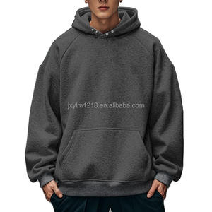 Moletom de Lã Pulôver Oversized com Capuz e Estampa Personalizada <span class=keywords><strong>OEM</strong></span> Masculino de Alta Qualidade em Tecido Atoalhado Pesado para Esportes - Product Image 2